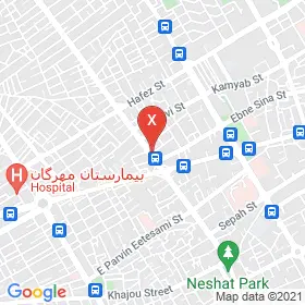 این نقشه، لوکیشن دکتر فریدالدین ابراهیمی میمند متخصص جراحی عمومی؛ لاپاروسکوپی، گوارش، سرطان، زیبایی در شهر کرمان است. در اینجا آماده پذیرایی، ویزیت، معاینه و ارایه خدمات به شما بیماران گرامی هستند.