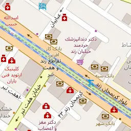 این نقشه، لوکیشن گفتاردرمانی توفیقی ( پاسداران ) متخصص ارزیابی و درمان اختلالات گفتار، زبان و بلع در شهر شیراز است. در اینجا آماده پذیرایی، ویزیت، معاینه و ارایه خدمات به شما بیماران گرامی هستند.